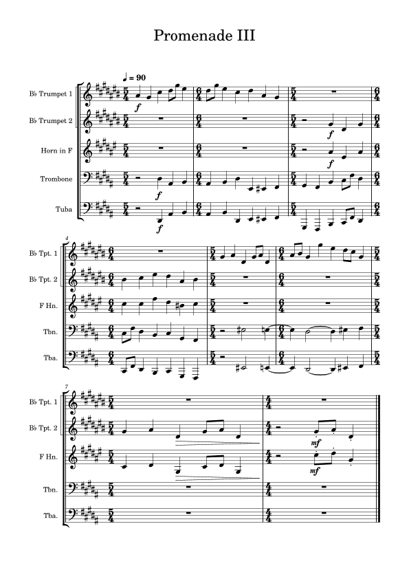 Promenade III - Pictures at an Exhibition (arr. Edward Fall)