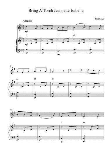 Bring A Torch Jeannette Isabella (arr. Kaiserin Rebecca)