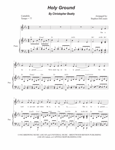 Holy Ground (arr. Stephen DeCesare)