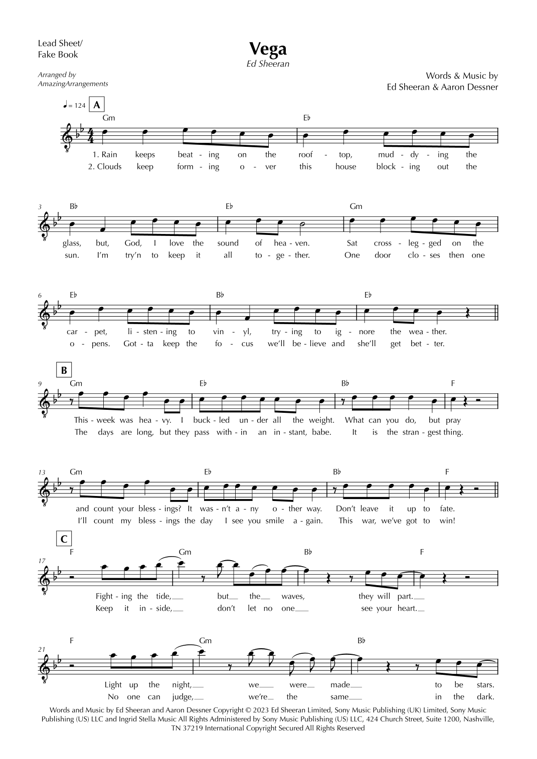 Vega (arr. AmazingArrangements)