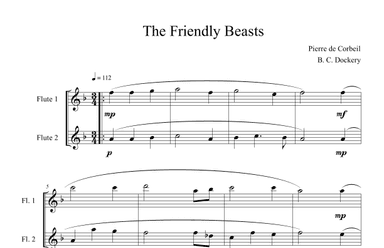 The Friendly Beasts (Flute Duet) (arr. B. C. Dockery)