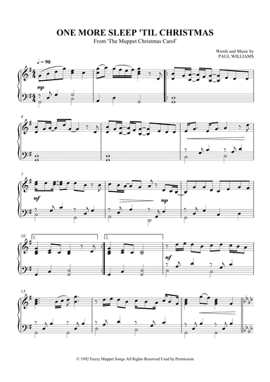 One More Sleep 'til Christmas (arr. SCMusic)