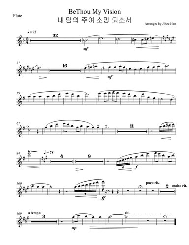 Be Thou My Vision Flute Part (arr. Jihee Han)