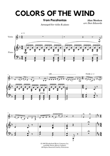 Colors Of The Wind (arr. Dan Edwards)