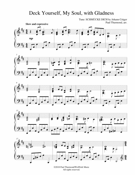 Deck Yourself, My Soul, with Gladness (arr. Paul Thurmond)