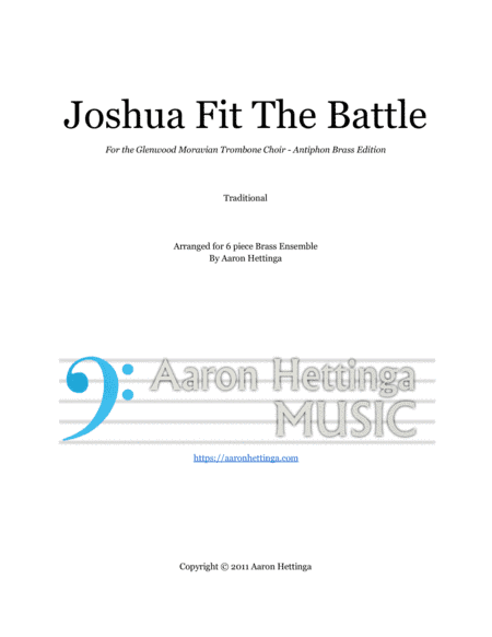 Joshua Fit The Battle - Swingin' Mixed Brass Sextet (arr. Aaron Hettinga)