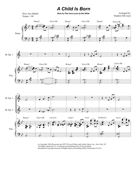 A Child Is Born (arr. Stephen DeCesare)