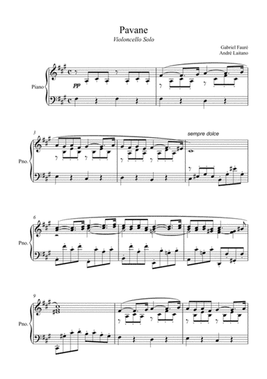 Gabriel Fauré - Pavane (Violoncello Solo) (arr. André Laitano)