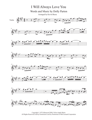 I Will Always Love You (arr. Kevin Busse)