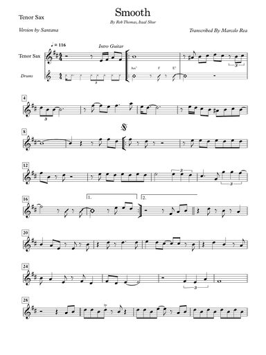 Smooth (arr. Transcribed By Marcelo Rea)