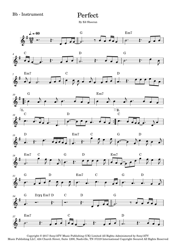 Perfect (arr. Fabio Eduardo de Oliveira)