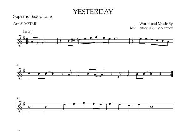 Yesterday (arr. SMLStar)