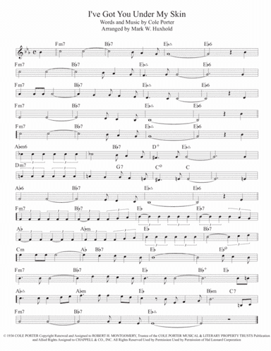 I've Got You Under My Skin (arr. Mark W. Huxhold)