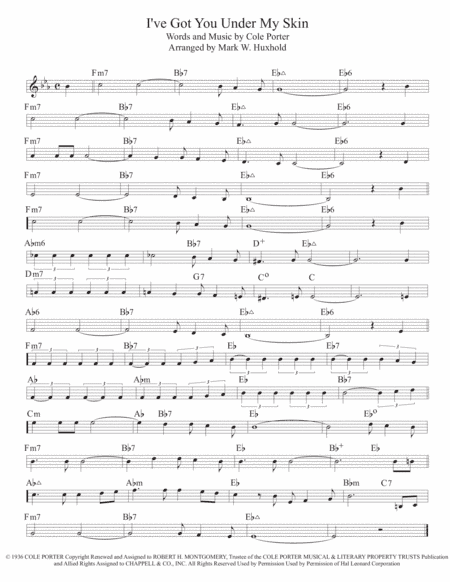 I've Got You Under My Skin (arr. Mark W. Huxhold)