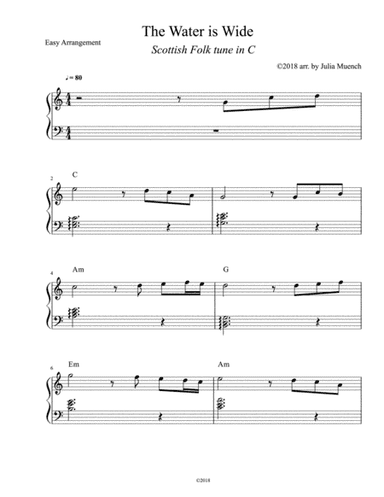 The Water is Wide in C (arr. Julia Muench)