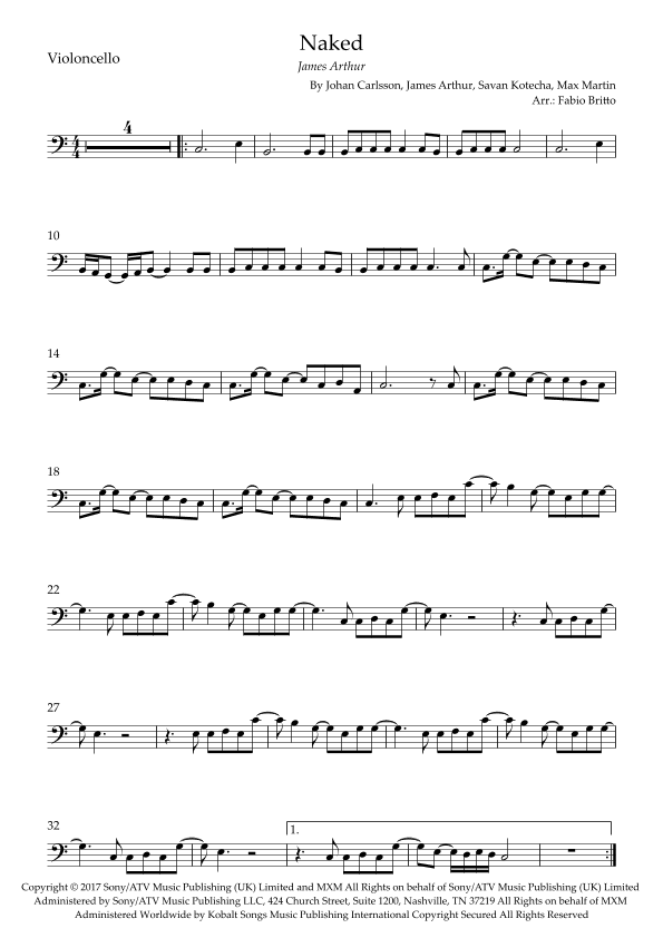 Naked (arr. Fabio Britto)