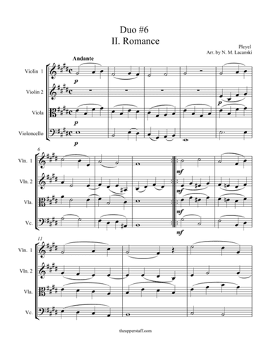 Romance from Duo #6 (arr. Nick Lacanski)