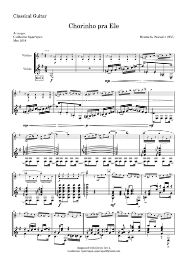 Chorinho pra Ele (arr. Guilherme Sparrapan)