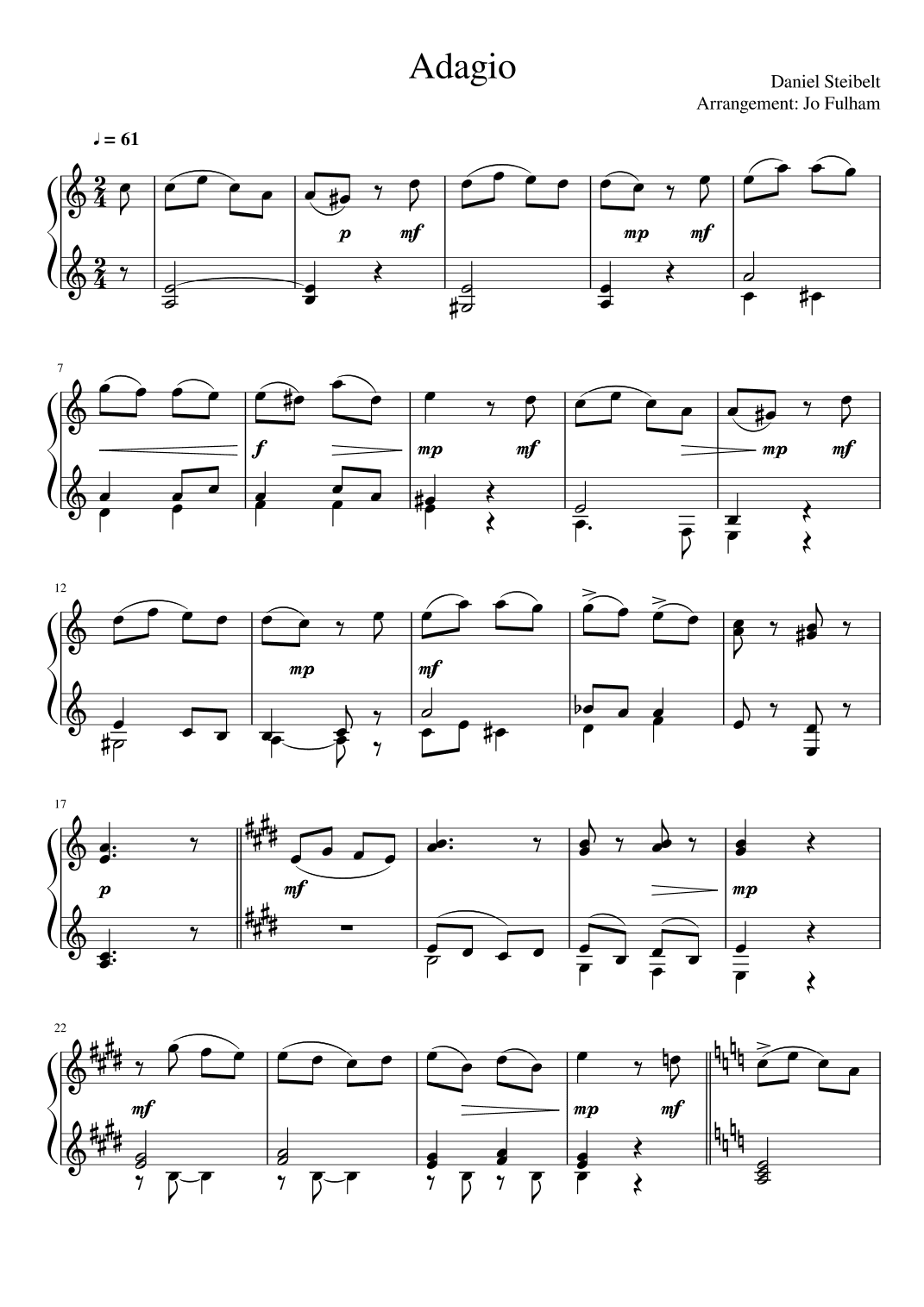 Adagio (arr. Jo Fulham)