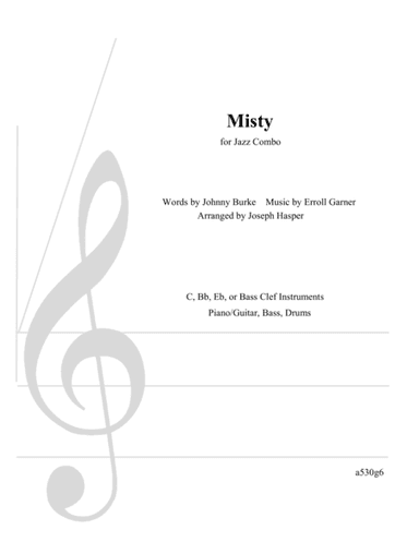 Misty (arr. Joe Hasper)