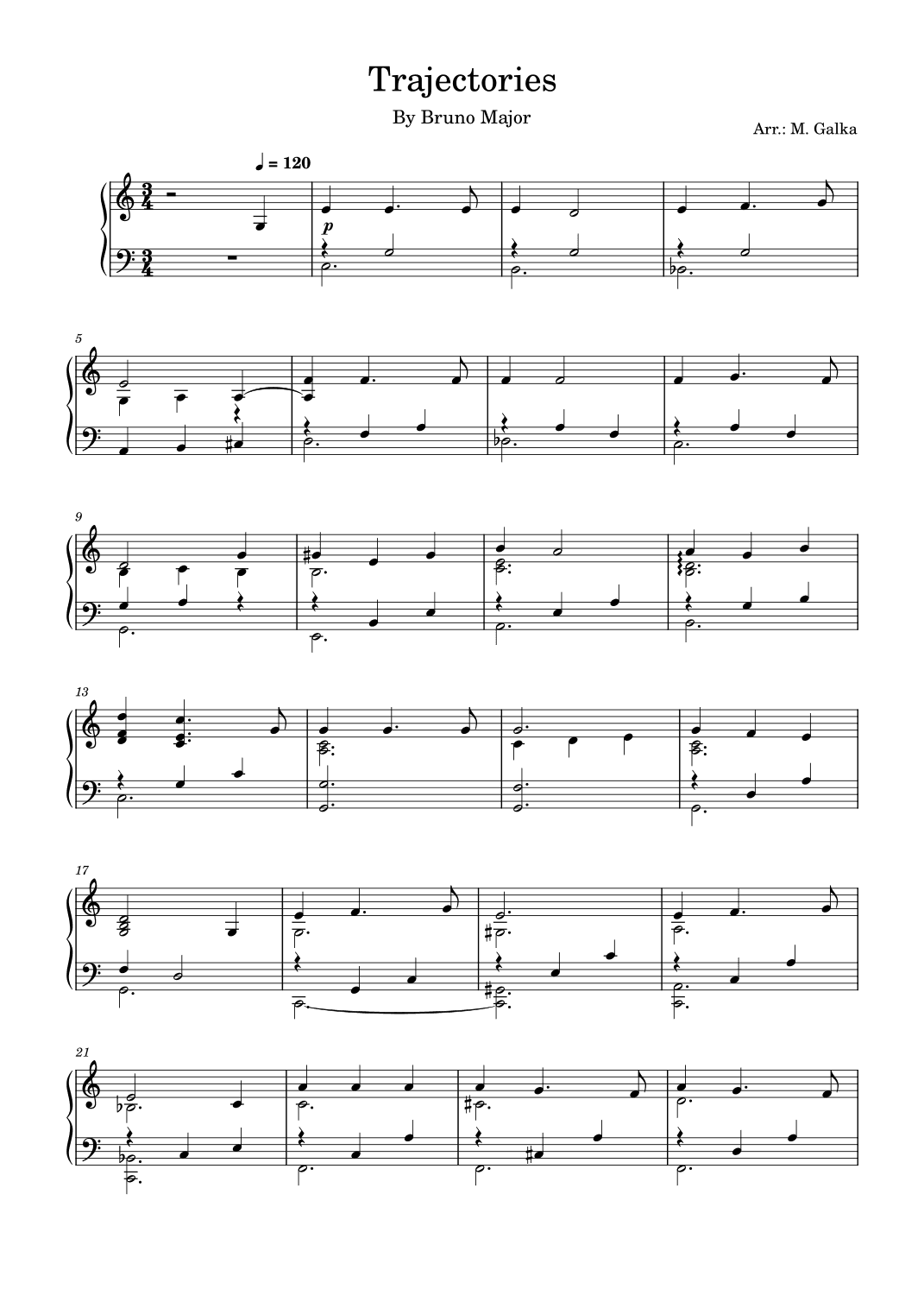 Trajectories (arr. M. Galka)