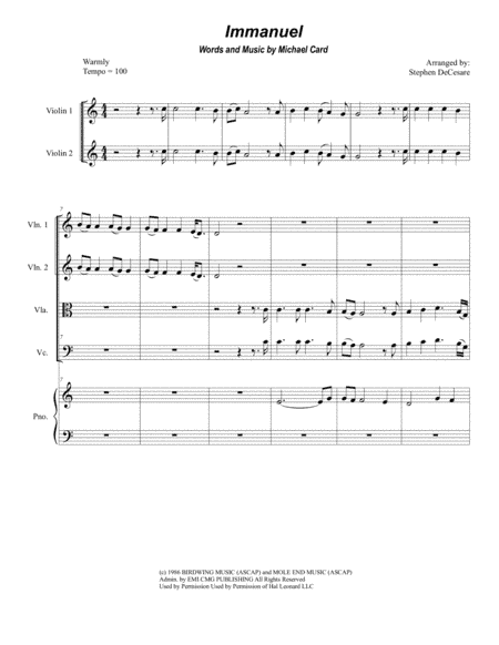 Immanuel (arr. Stephen DeCesare)