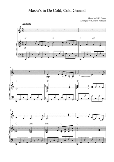Massa's in De Cold, Cold Ground (horn solo and piano accompaniment) (arr. Kaiserin Rebecca)