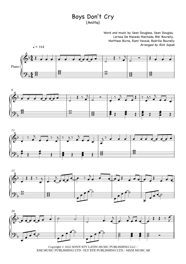 Boys Don't Cry (arr. Richard Nicks)