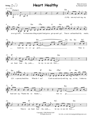 Heart Healthy, large print, 2 pages
