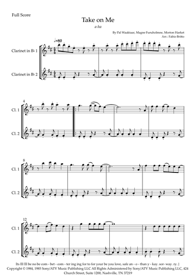 Take On Me (arr. Fabio Britto)