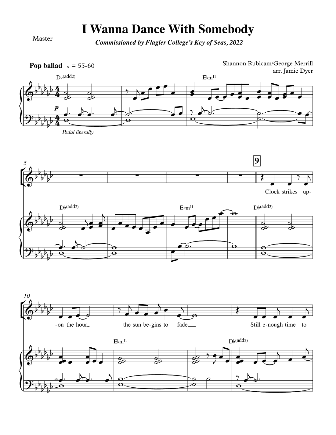 I Wanna Dance With Somebody (arr. Jamie Dyer)