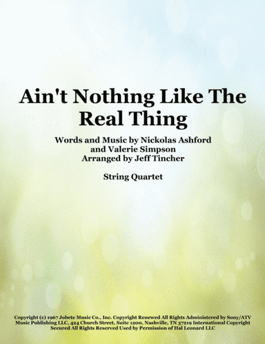 Ain't Nothing Like The Real Thing (arr. Jeff Tincher)