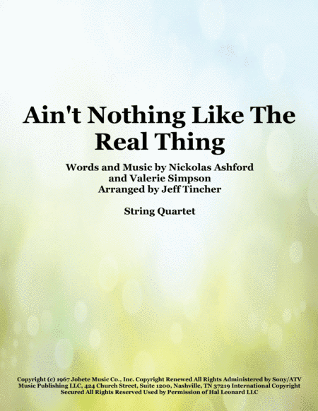 Ain't Nothing Like The Real Thing (arr. Jeff Tincher)