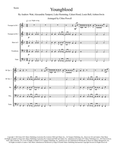 Youngblood - Score Only (arr. Chloe Powell)