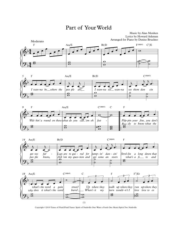 Part Of Your World (arr. Denise Bruckno)