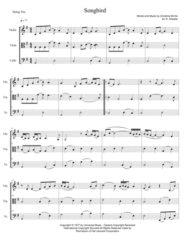Songbird (arr. Katrina Wreede)
