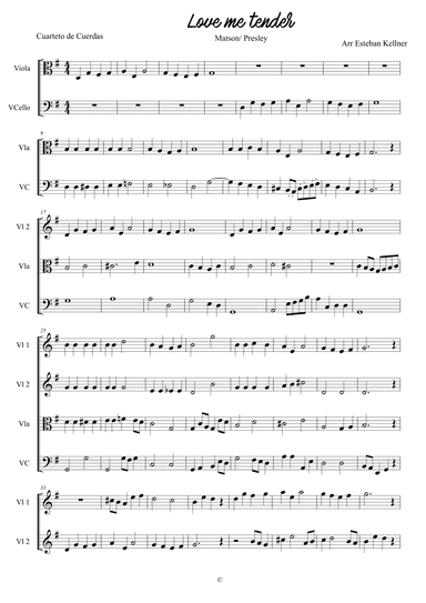 Love Me Tender (arr. Esteban Kellner)