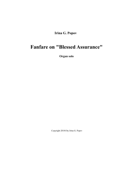 Fanfare on "Blessed Assurance" (arr. Irina Popov)