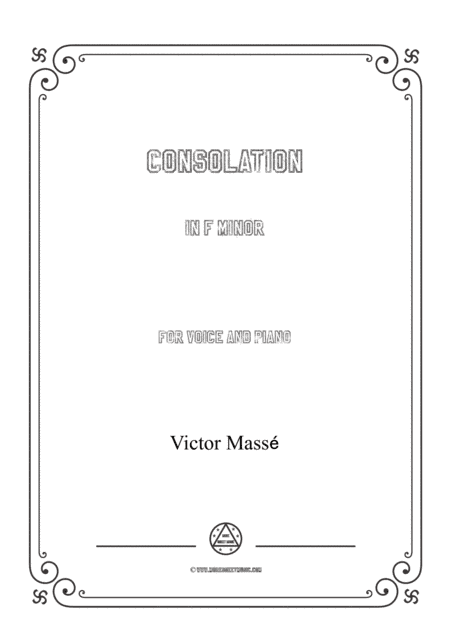 Masse-Consolation in f minor,for Voice and Piano (arr. MSM)