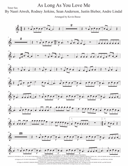 As Long As You Love Me (arr. Kevin Busse)