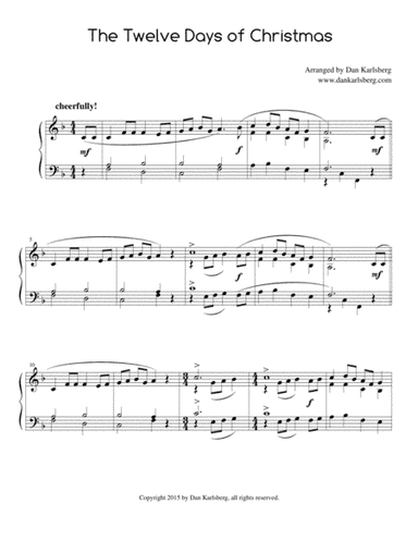 The Twelve Days of Christmas (arr. Dan Karlsberg)