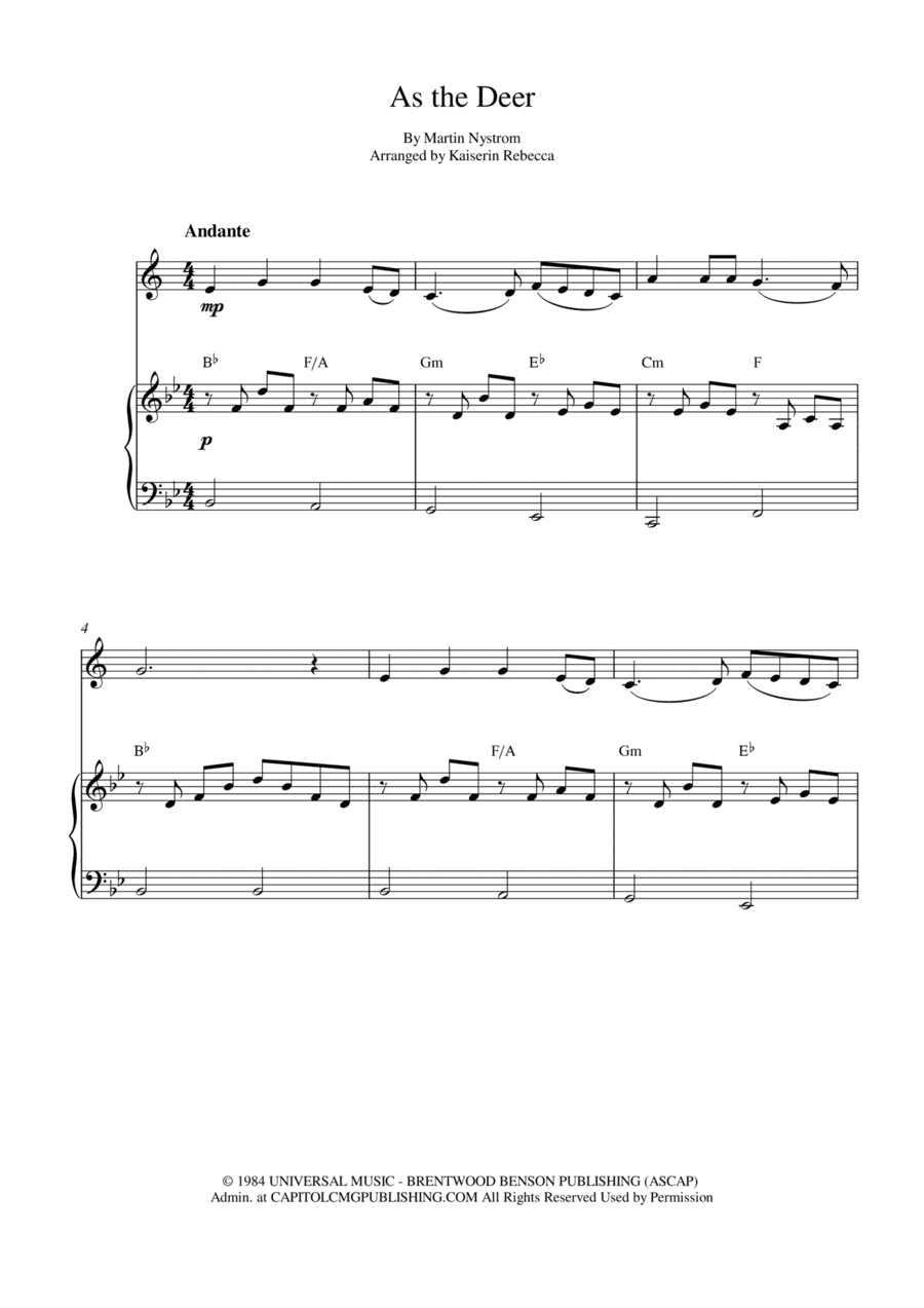 As The Deer (arr. Kaiserin Rebecca)