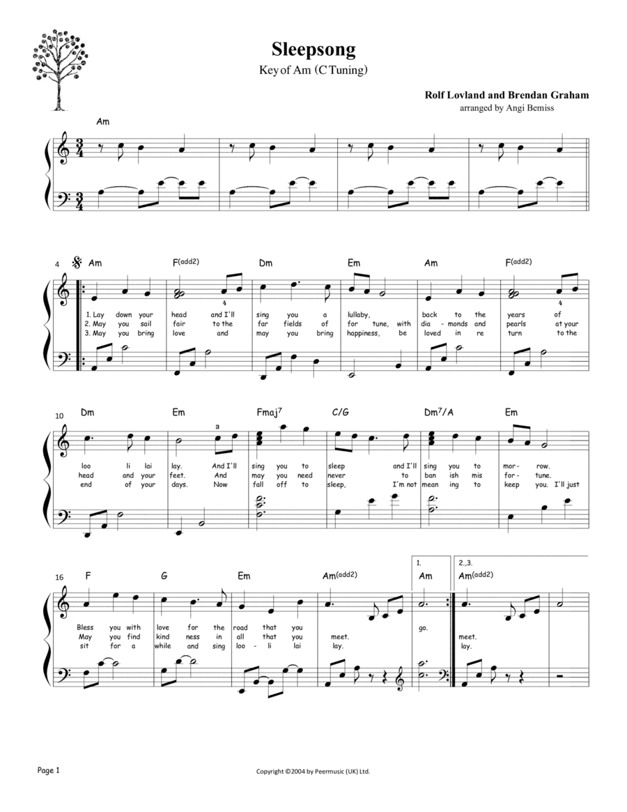 Sleepsong (arr. Angi Bemiss of Simply the Harp)