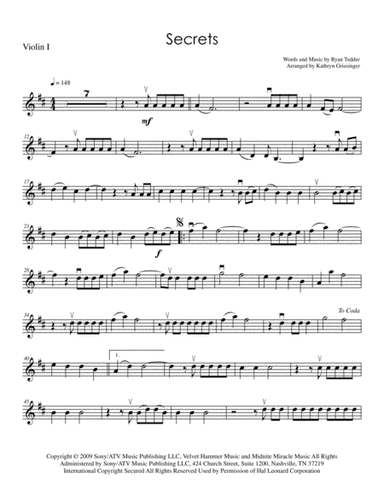 Secrets (arr. Kathryn Griesinger)