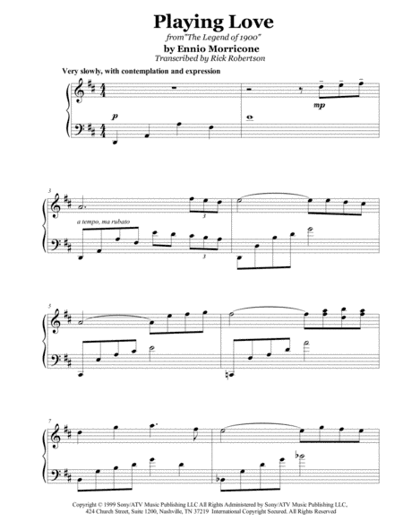 Playing Love (arr. Rick Robertson)