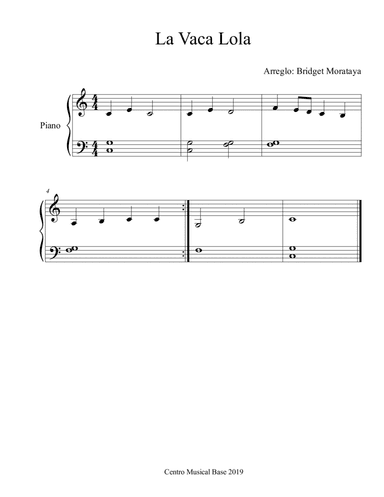 La Vaca Lola (arr. Centro Musical Base)