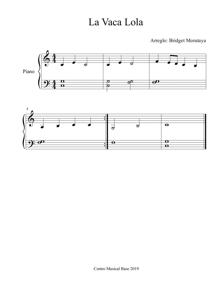 La Vaca Lola (arr. Centro Musical Base)