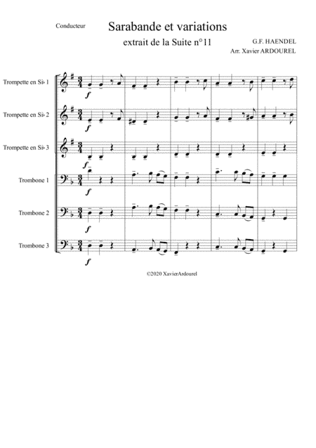 Sarabande and Variations (arr. Xavier ARDOUREL)