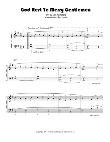 God Rest Ye Merry Gentlemen (arr. Dan Karlsberg)
