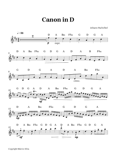 Canon in D (arr. Márcio Silva)